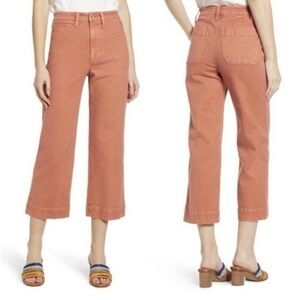 Madewell Slim Emmett Wide-Leg Crop Pants Jeans Size 30
